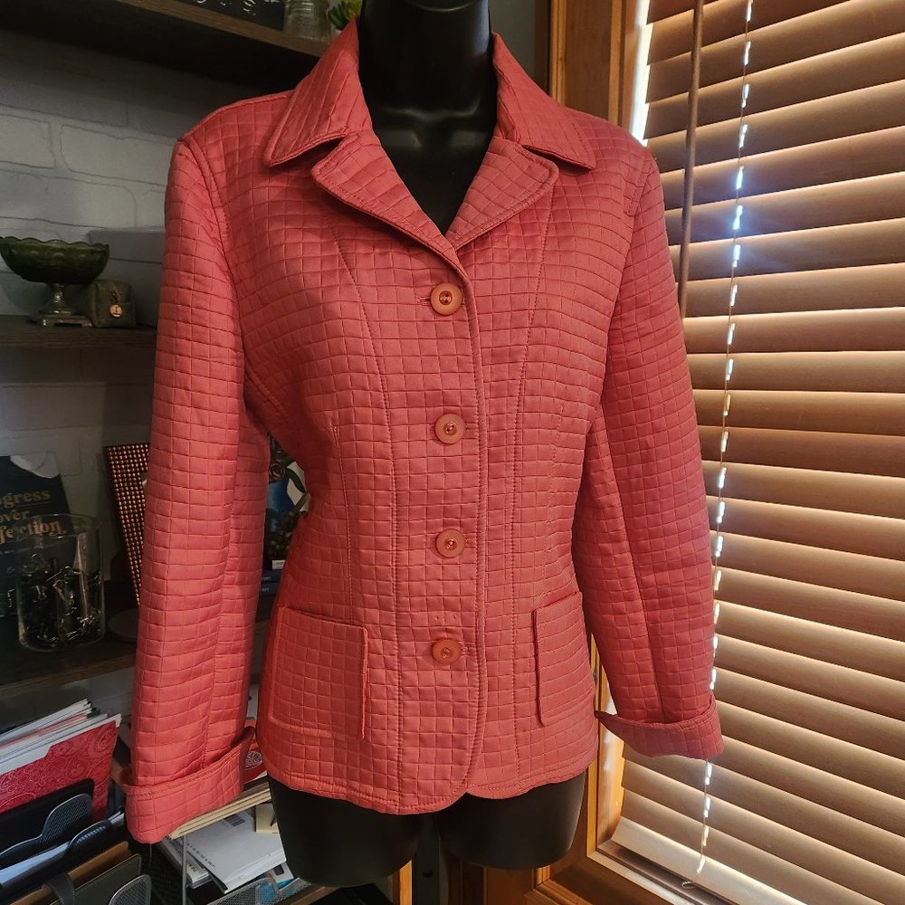 .Coral/Pink Quilted Lightweight Jacket